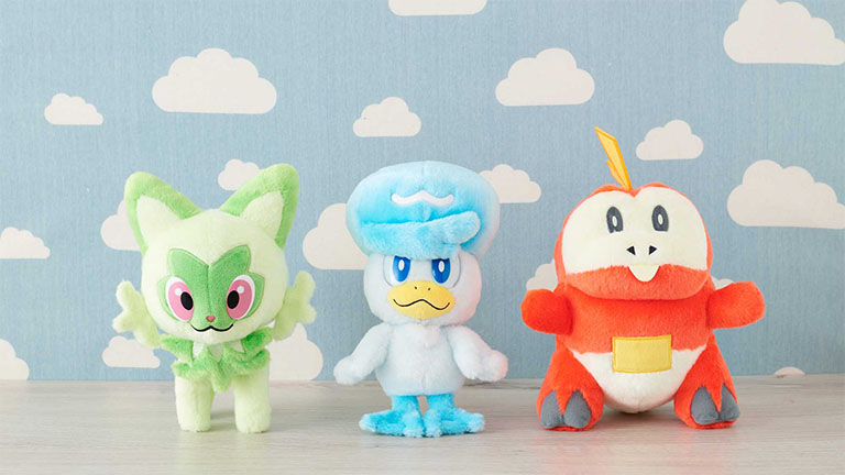 キミにきめた！ポケモンゲットぬいぐるみ」に「ニャオハ」「クワッス